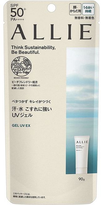 ALLIE Chrono Beauty Gel UV EX Mini SPF50+ PA++++ 防曬霜 臉部身體適用, 1個, 90g