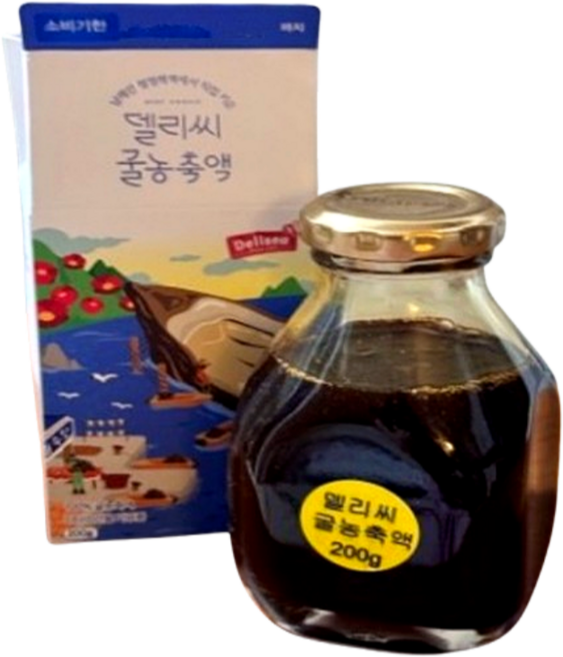 델리씨 굴농축액 굴소스 국산 거제 화학적 첨가물 제로 비타민C1 증정, 200g, 1개