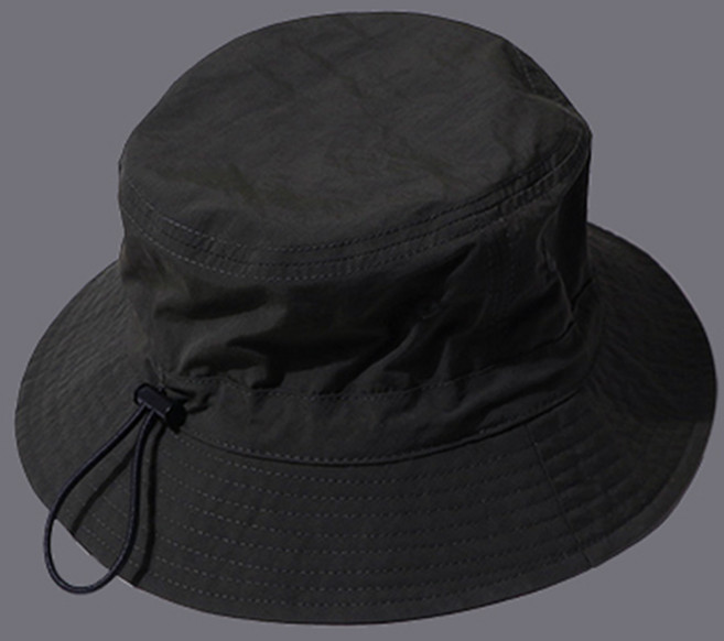 치키티타 남녀공용 방수 턱끈 스트랩 탈부착 버킷햇 등산 모자 캠핑 낚시 아웃도어 코튼 벙거지, 블랙