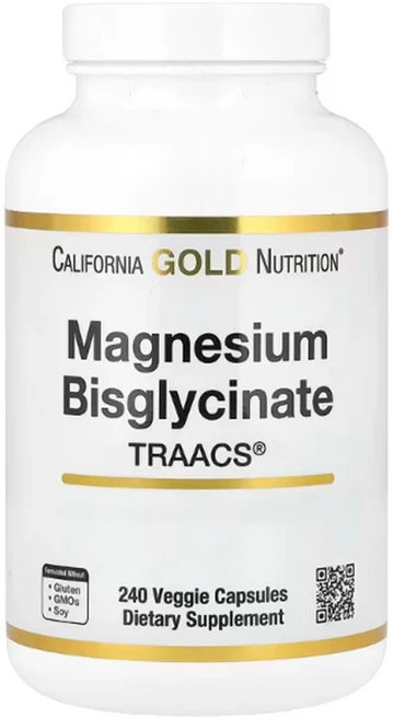 캘리포니아 골드뉴트리션 마그네슘 비스글리시네이트 알비온 미네랄 TRAACS 100mg 캡슐 60정, 240회분, 1개 - 쿠팡
