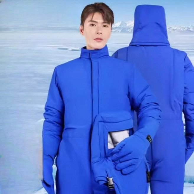 전신방한복 일체형 방한복 냉장보관 오토바이 방수 극저온작업복