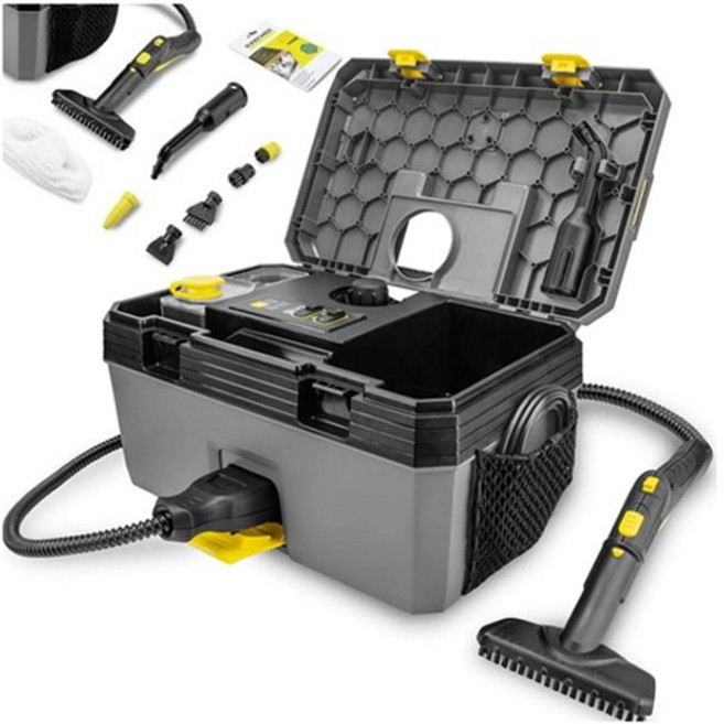 카처 스팀 청소기 SG4/2 고압 물걸레, 그레이+블랙+옐로우