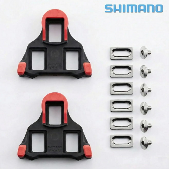 정품 시마노 로드 클릿 SM-SH11 12 13, 1개, 7.5cm, 빨강클릿