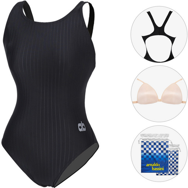 [아날도바시니 공식]여성 AGSX1710 원피스 아쿠아로빅 빅사이즈 강습 국내생산 여자 실내 수영복