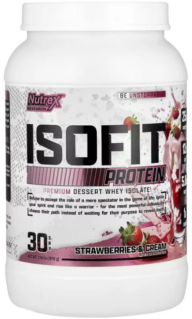 뉴트렉스리서치 분리유청단백질 WPI ISOFIT 딸기 978g, 1개 - 쿠팡