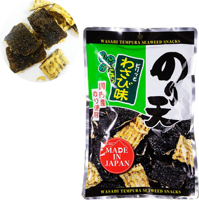 노리텐 와사비 김스낵, 40g, 3개