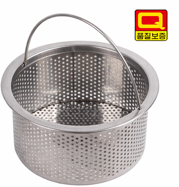 헬퍼샵 스테인리스 싱크대 배수구 손잡이 거름망 13.5cm, 1개, 1개입