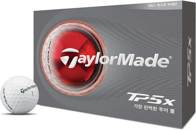 테일러메이드 골프공 5피스 TP5X, 화이트, 12개입, 1개