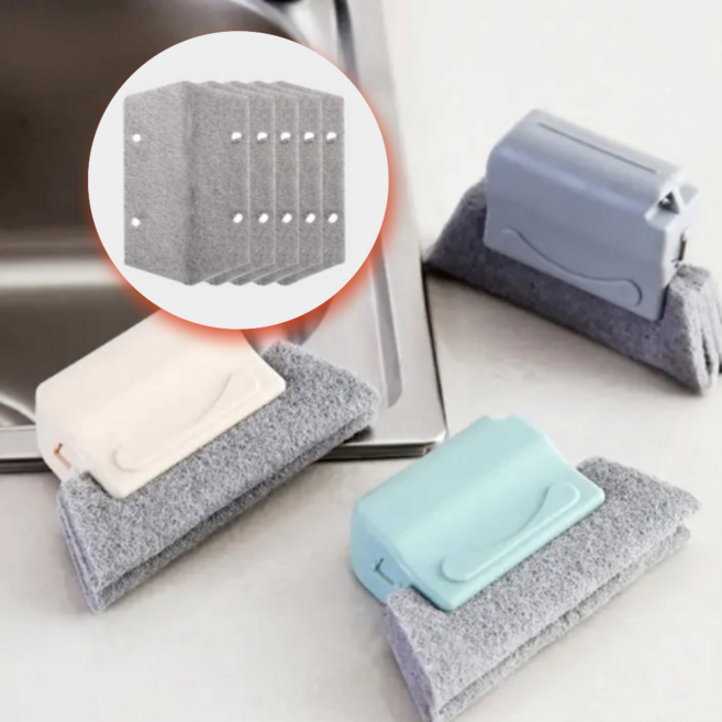 박대표마켓 창틀청소 틈새 도구 브러쉬 베란다, 본품3개+리필2P, 1세트