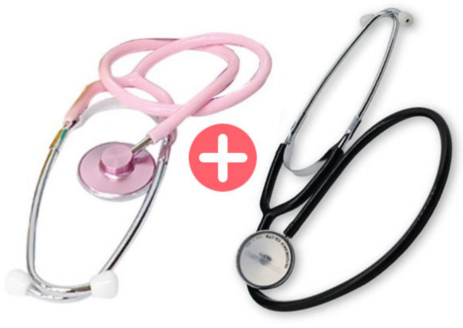 모완비 야마수 단면청진기 110 [ 핑크 + 블랙 ] set, 1개