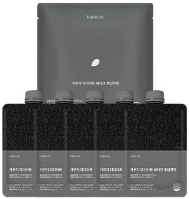 가꾸기 다이어트 단백질 쉐이크 (흑임자맛) 1팩 5개입 식단 맛있는 식사대용 파우치 체조식, 1세트, 250g