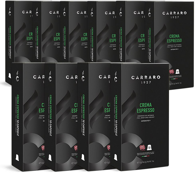 까라로 네스프레소 호환 커피캡슐 블랙라인 크레마에스프레소, 5.2g, 10개입, 10개