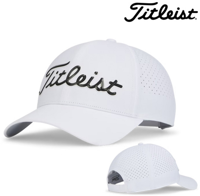 타이틀리스트 플레이어스 테크 골프모자 TH24APTA-10 화이트/블랙 골프 볼캡, 1개