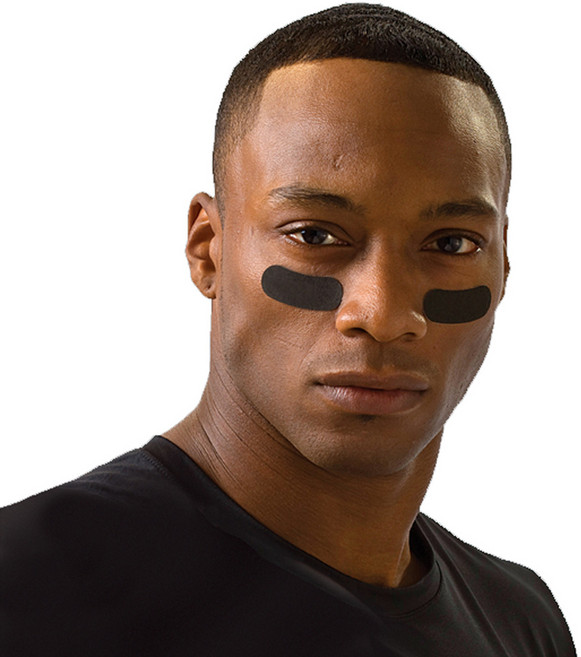 뮬러 야구 노글레어 아이패치 눈밑 빛번짐 방지 스티커 24매 81607, 1개, 블랙