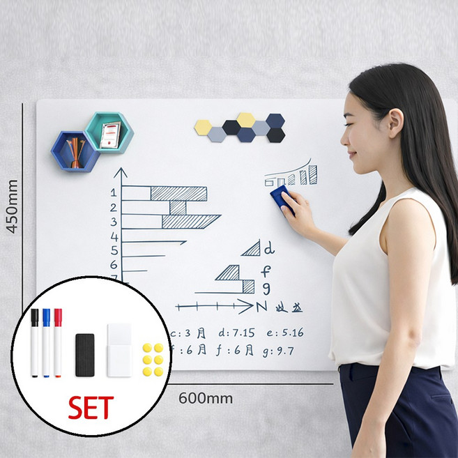 붙이는 자석 칠판 화이트보드 시트지, PVE