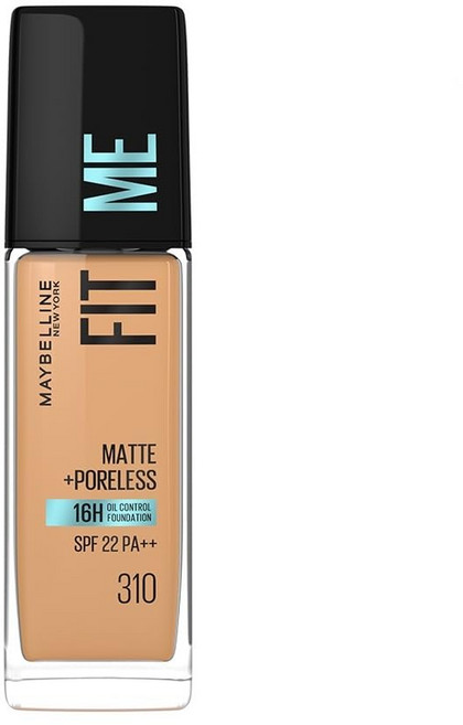 Maybelline Maybelline New York Fit Me Matte Liquid Foundation 30 ml, 310 Sun Beige with SPF 22 (팩 o