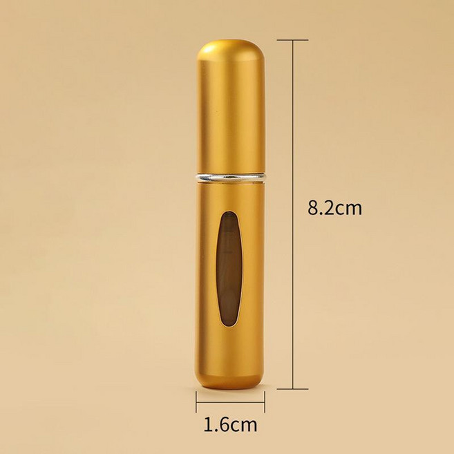 5ml 真空香水分裝瓶 底部直泵按壓式噴霧瓶, 1個, 5ml;亚金;PP, 亞金
