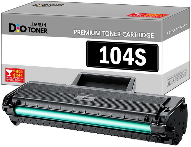 삼성 MLT-D104S 토너 재생 SCX-3205K SCX-3200 ML-1665K ML-1660K ML-1865K 디오토너, 1개, 검정