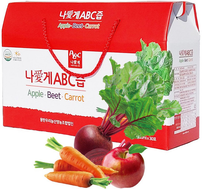 나애게 ABC 즙 30팩 100ml ABC주스, 30개