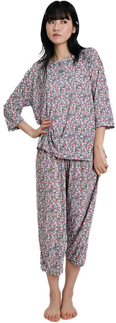 폭스 플라워 냉감 7부 소매 잠옷세트 E5 여성용