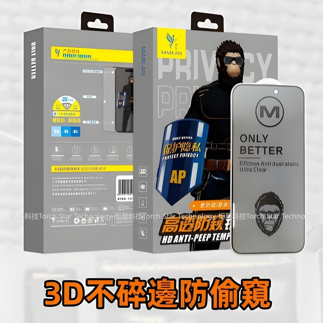 藍猩 AR增透防爆膜玻璃貼 適用於 iPhone 17 Pro Max 保護貼, 藍猩AR增透防爆膜-防窺,17Promax, 1個