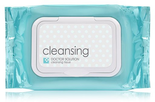 케어존 닥터솔루션 클렌징 티슈, 1개, 60매입