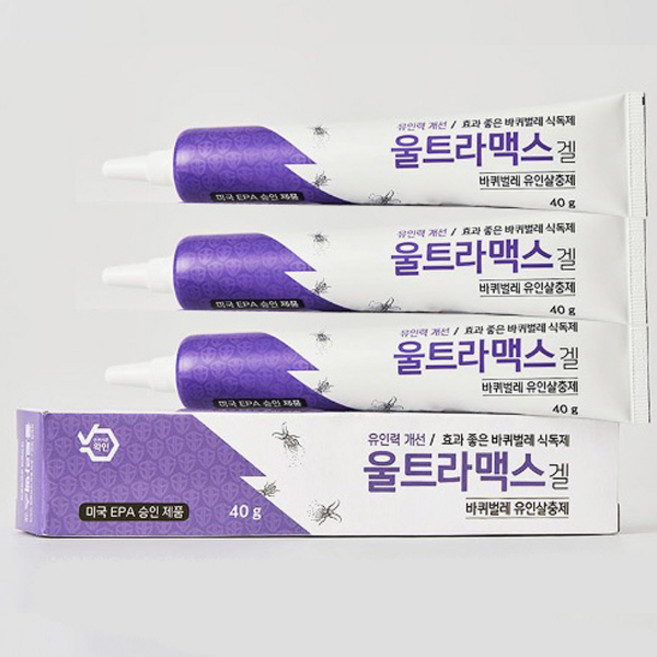 지쎈 울트라맥스 겔 120g 바퀴벌레 퇴치제 식독형 바퀴약 강력 유인 살충제, 3개, 40ml