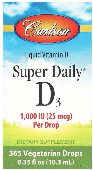 Carlson Labs 수퍼 데일리 D3 Super Daily D3 1000 IU 10.3 ml, 1개 - 쿠팡