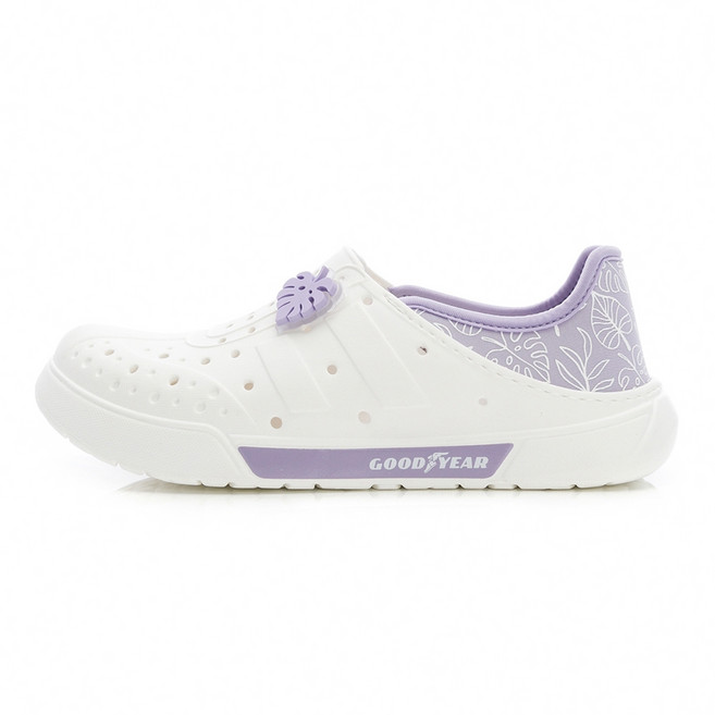 GOODYEAR固特異 女鞋 輕便兩穿洞洞鞋 白紫 GAWP52729, 250