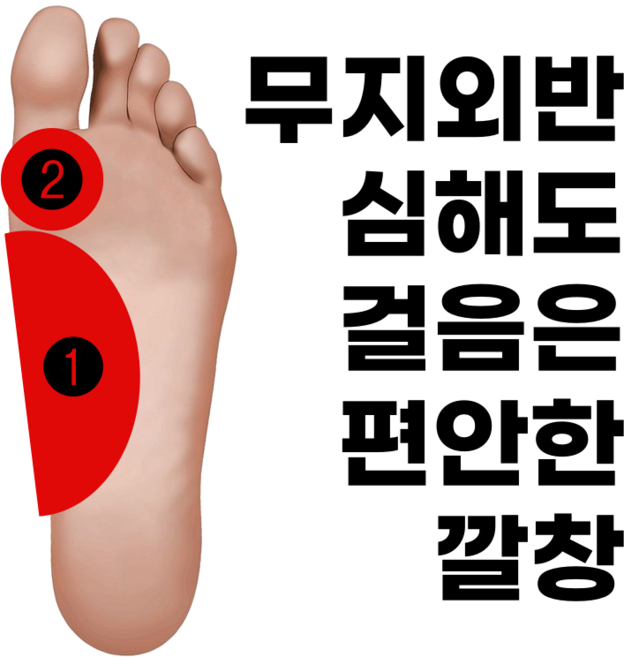 MH 03 이룸건강 발편한 무지외반 깔창, 블랙, 1개