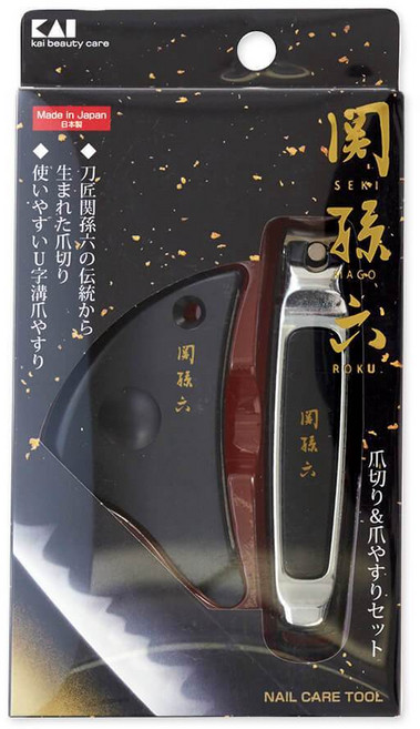 日本製 KAI 貝印 關孫六 指甲剪銼刀組 (防飛濺推甘皮) HC‑3503, 1個
