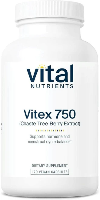 바이탈 뉴트리언츠 바이텍스 750 순비기나무 베리 추출물 캡슐 Vital Nutrients Vitex750 Chaste Tree Berry Extract, 1개, 120정 - 쿠팡
