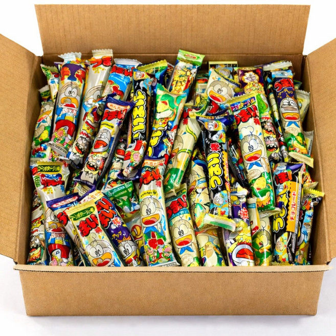 우마이봉 과자파티 간식 3종 쿠킹박스6g 60개, 6g