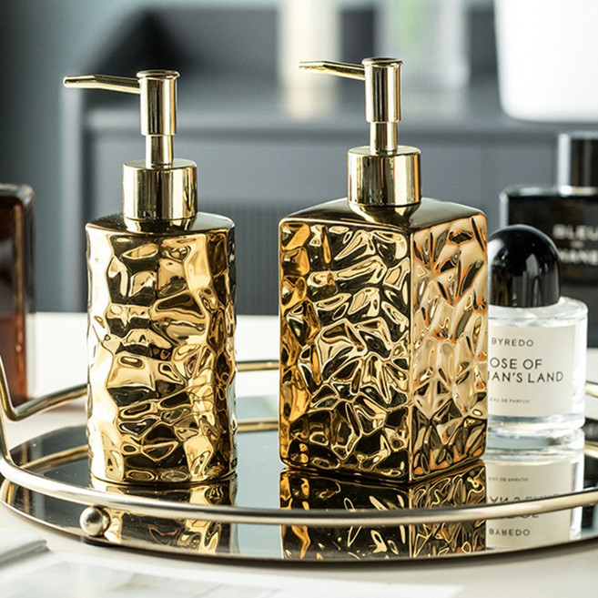 EGMI 가정용 호텔식 고급 디스펜서 2종 세트, 1세트, 골드