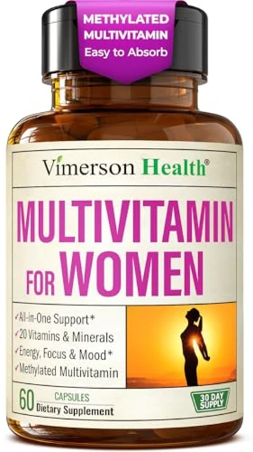 Methylated Multivitamin for Women w/Bioavailable Vitamins Chelated Minerals Vitamin D B12 C, 여성용 캡슐, 1개 - 쿠팡