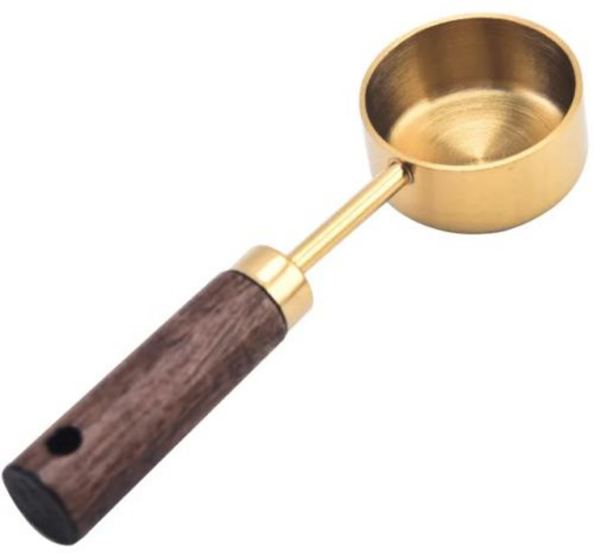 스텐레스계량컵 나무 손잡이 스테인레스 스틸 측정 스푼 커피 파워 밀크 액체 및 베이킹 주방 용품 15 도구, 1개, 없음