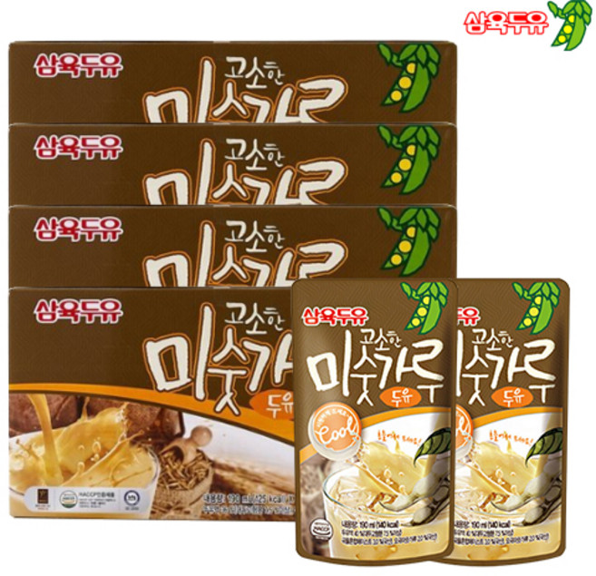 삼육두유 고소한 미숫가루 두유 190ml(140kcal) 60개입 9128537, 190ml, 60개