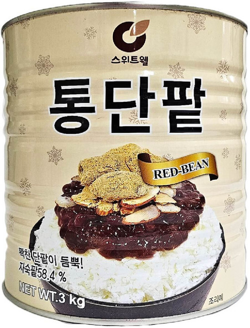 스위트웰 통단팥850g 12개 1박스, 3kg, 6개