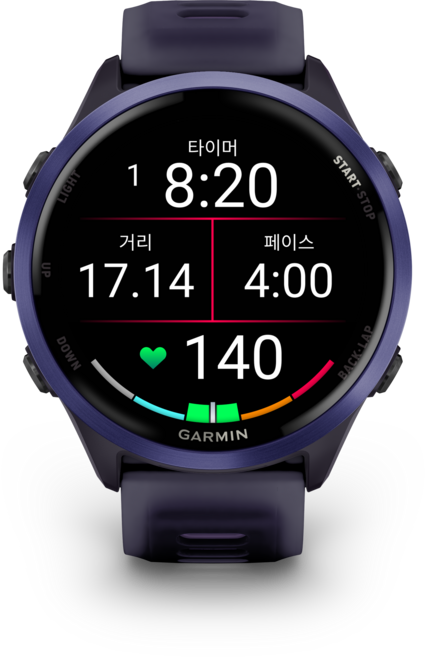 가민 포러너 570 러닝 스마트워치 GPS, GPS + 블루투스, 47mm, 퍼플/인디고