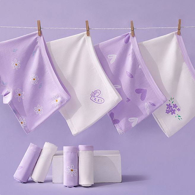 라일락 여아 아동팬티[4매입] 유아드로즈