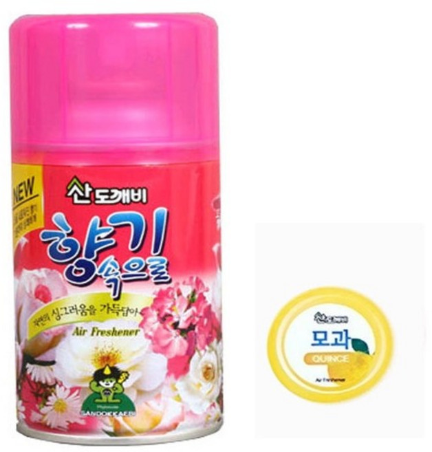 (형제)산도깨비 향기속 분사기리필 향캔 모과향 방향제 업소용 가정용 향기속 분사기 디스펜서기기 별도, 290ml, 6개