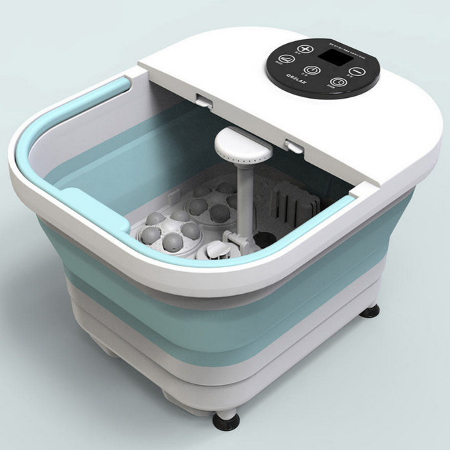 큐릴렉스 접이식 습식족욕기 발마사지 순환샤워 분리세척 족탕기 SS-621A, 블루