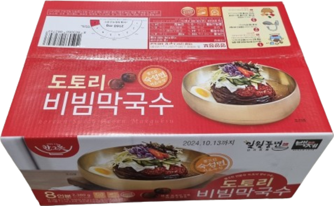 [코스트코] 일월풍면 백제 도토리 비빔막국수 8입, 2.38kg, 1박스