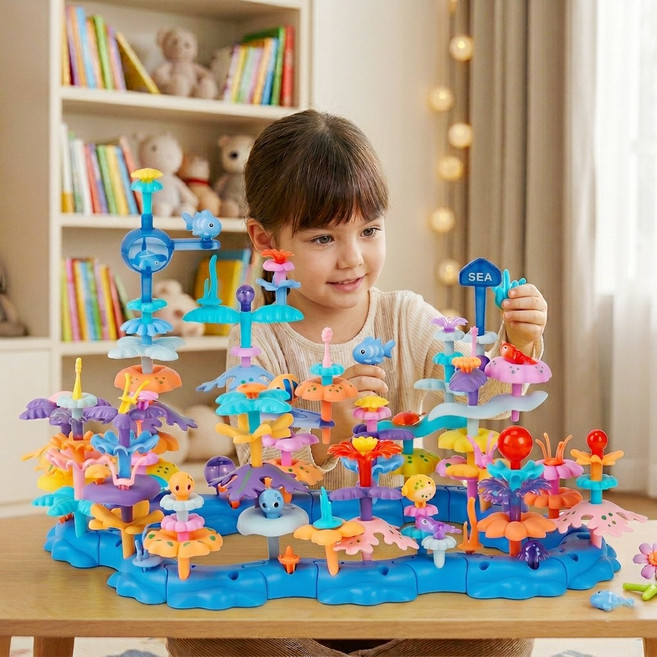 키비 오션월드 바다 블록 보관함 풀세트 136P, 1세트