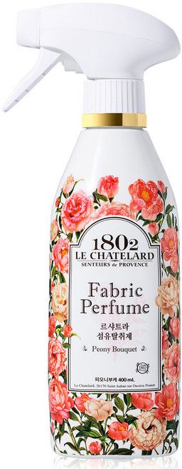 르샤트라1802 섬유탈취제 피오니부케향 본품, 400ml, 1개