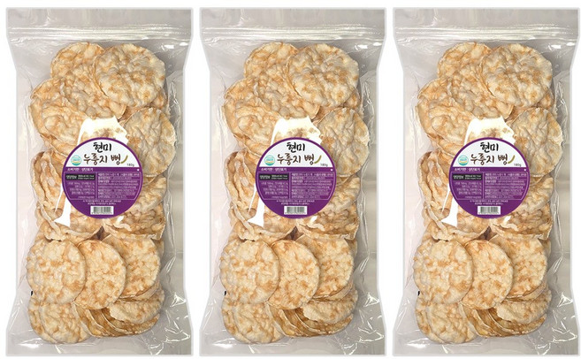 현미 누룽지 뻥, 3개, 180g