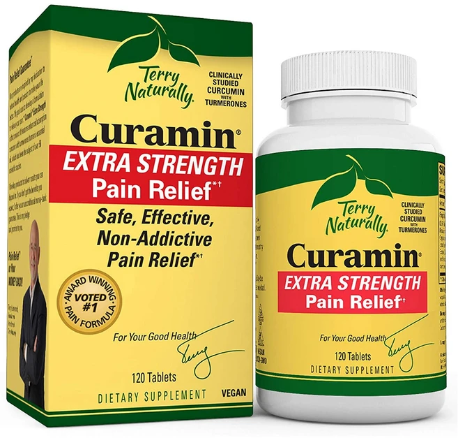 테리네츄럴리 큐라민 엑스트라 스트렝스 글루텐 프리 비건 무설탕 타블렛, 1개, 60정 - 쿠팡