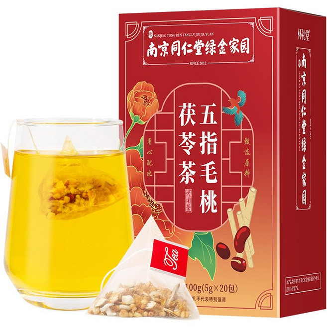 하이완 복숭아 복령 차 의이인 타타르메밀 귤피 검실 혼합 침출차, 3개, 1개입, 1mg