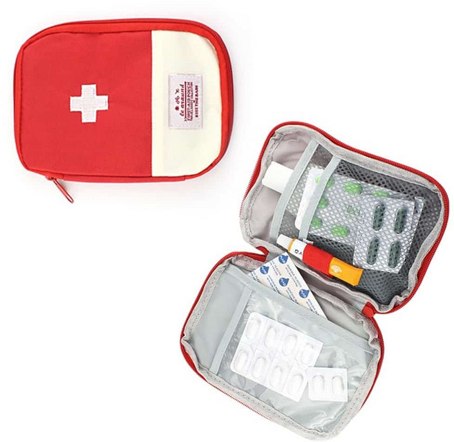 응급키트 여행용약케이스 가정 비상약 휴대용 파우치 대형 응급처치 구급세트 처치세트 비상, 레드, 본상품
