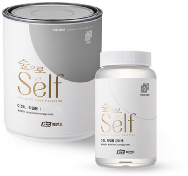 KCC 숲으로 셀프 타일용, 노블그레이 유광, 750ml, 1개